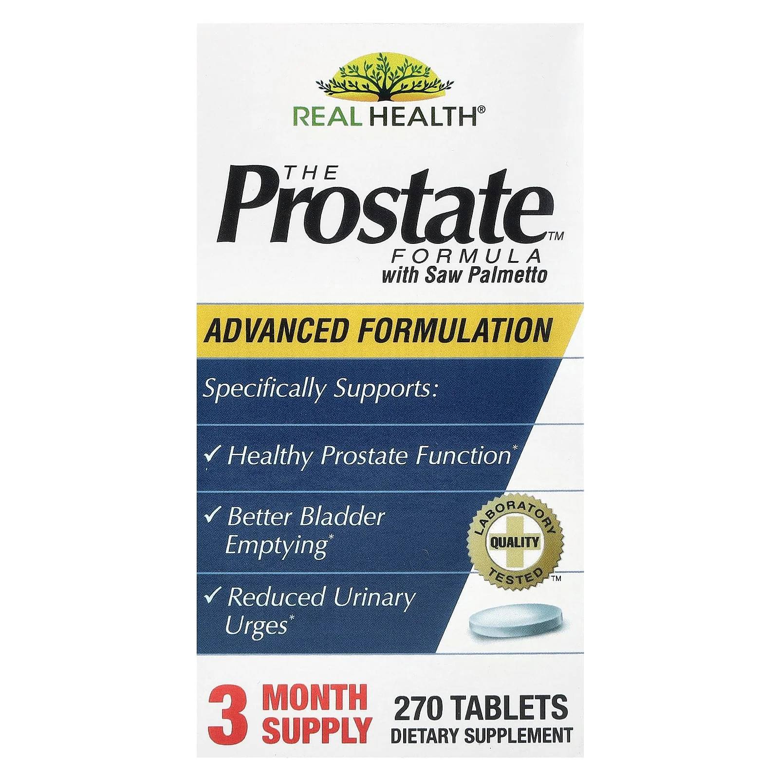 2 X Real Health, The Prostate Formula with Saw Palmetto, 270 Tablets