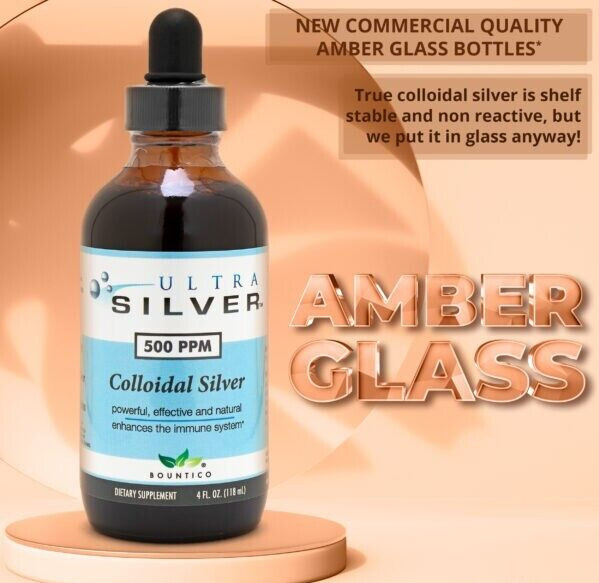 Ultra Silver Colloidal Silver 500 PPM 4oz For Immune Support – Plata Coloidal