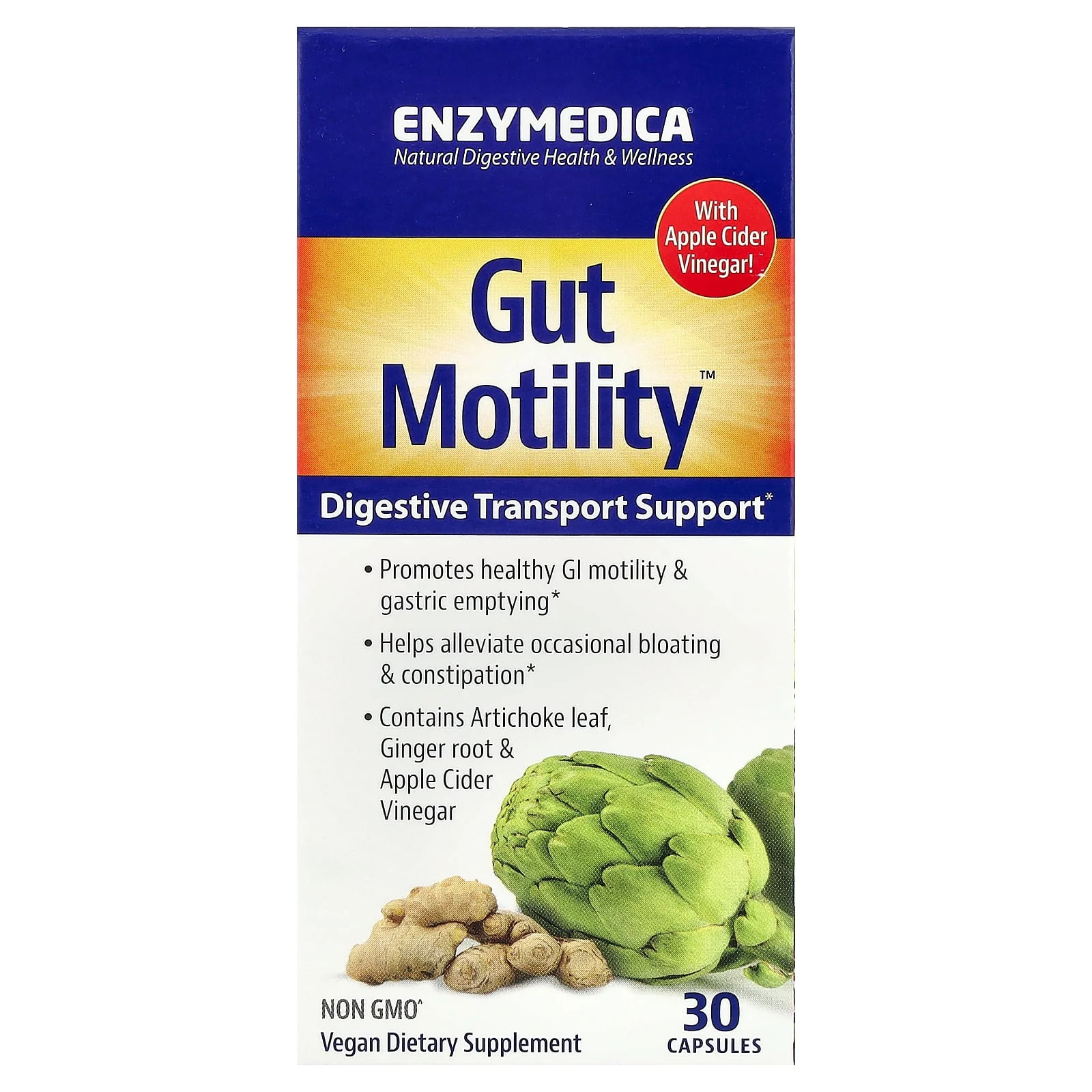 2 X Enzymedica, Gut Motility�, Digestive Transport Support, 30 Capsules
