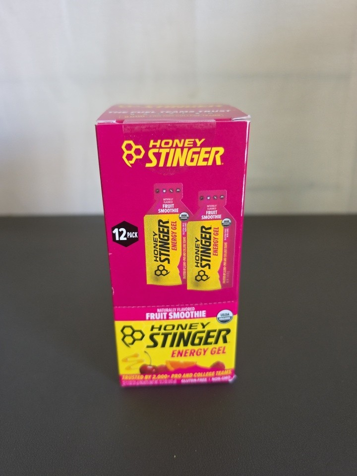 Box of 12 Honey Stinger Energy Gel Fruit Smoothie Flavor 1.1 OZ each 10/2026