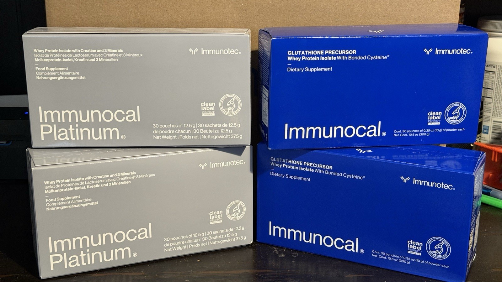 immunocal platinum 2 & 2 Immuncal Blue 4 Boxes