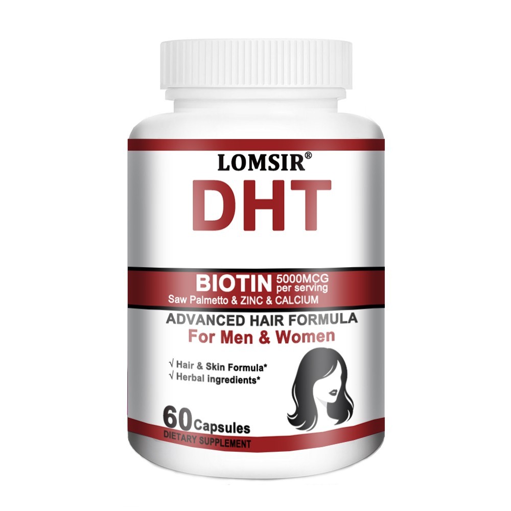 DHT Blocker Supplement – 5000mcg Biotin Advanced Hair Vitamin – 60 Capsules