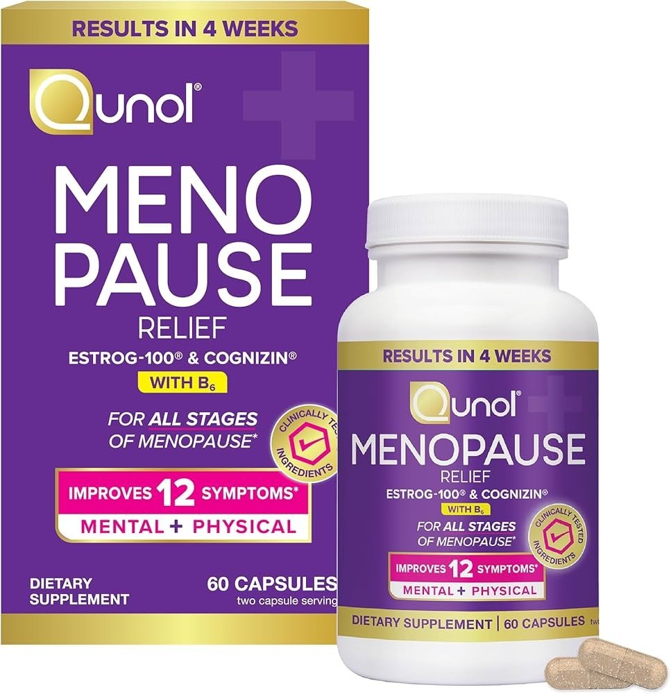 QUNOL MENOPAUSE RELIEF, PERI TO POST, RESULTS IN 4 WEEKS, HORMONE FREE SUPPORT