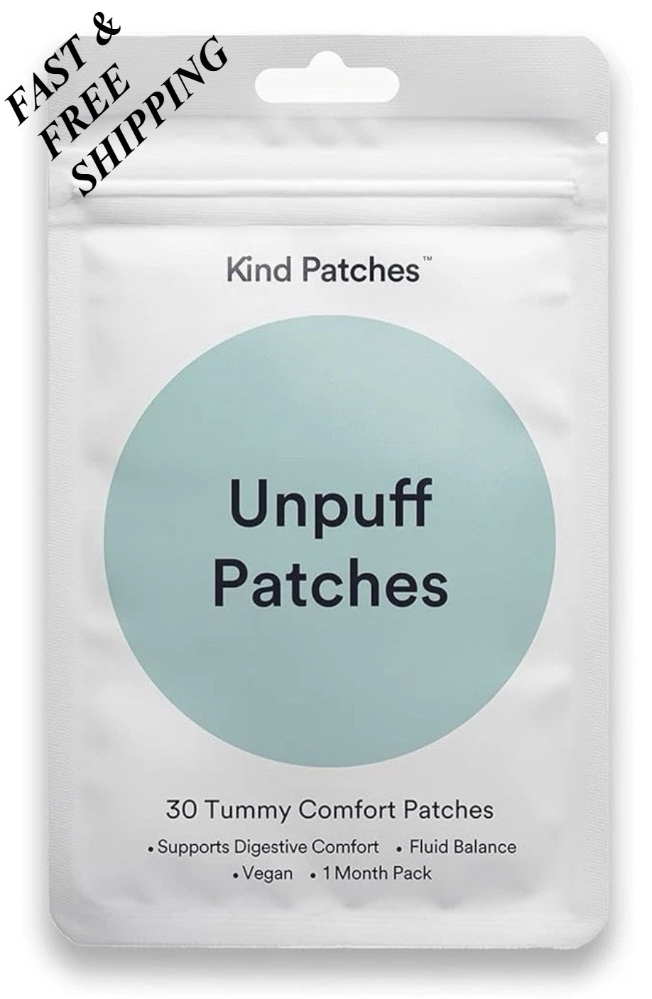 2 PACKS-Kind Patches Unpuff Patches Tummy Digestive Comfort Fluid Balance Vegan