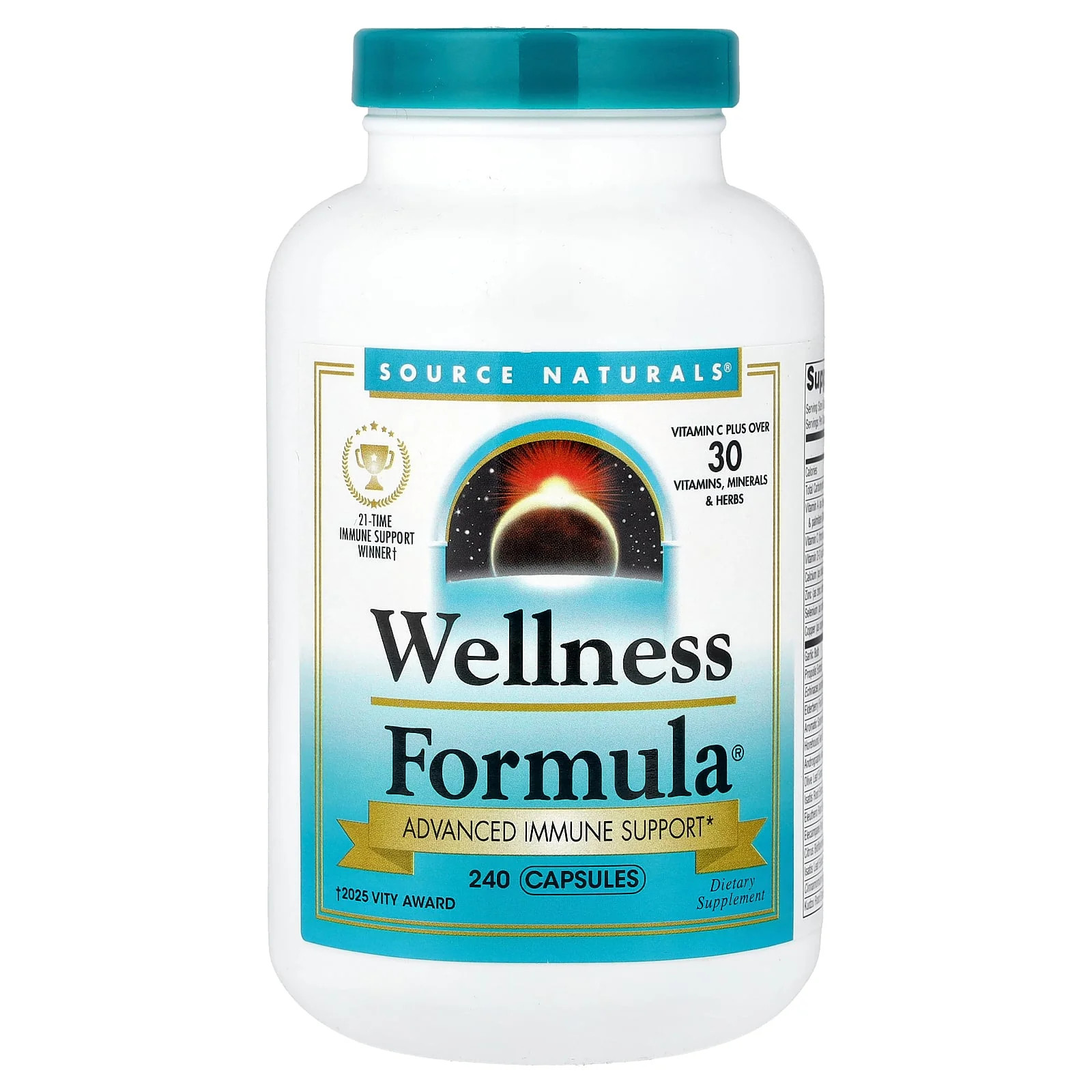 2 X Source Naturals, Wellness Formula�, Advanced Immune Support, 240 Capsules
