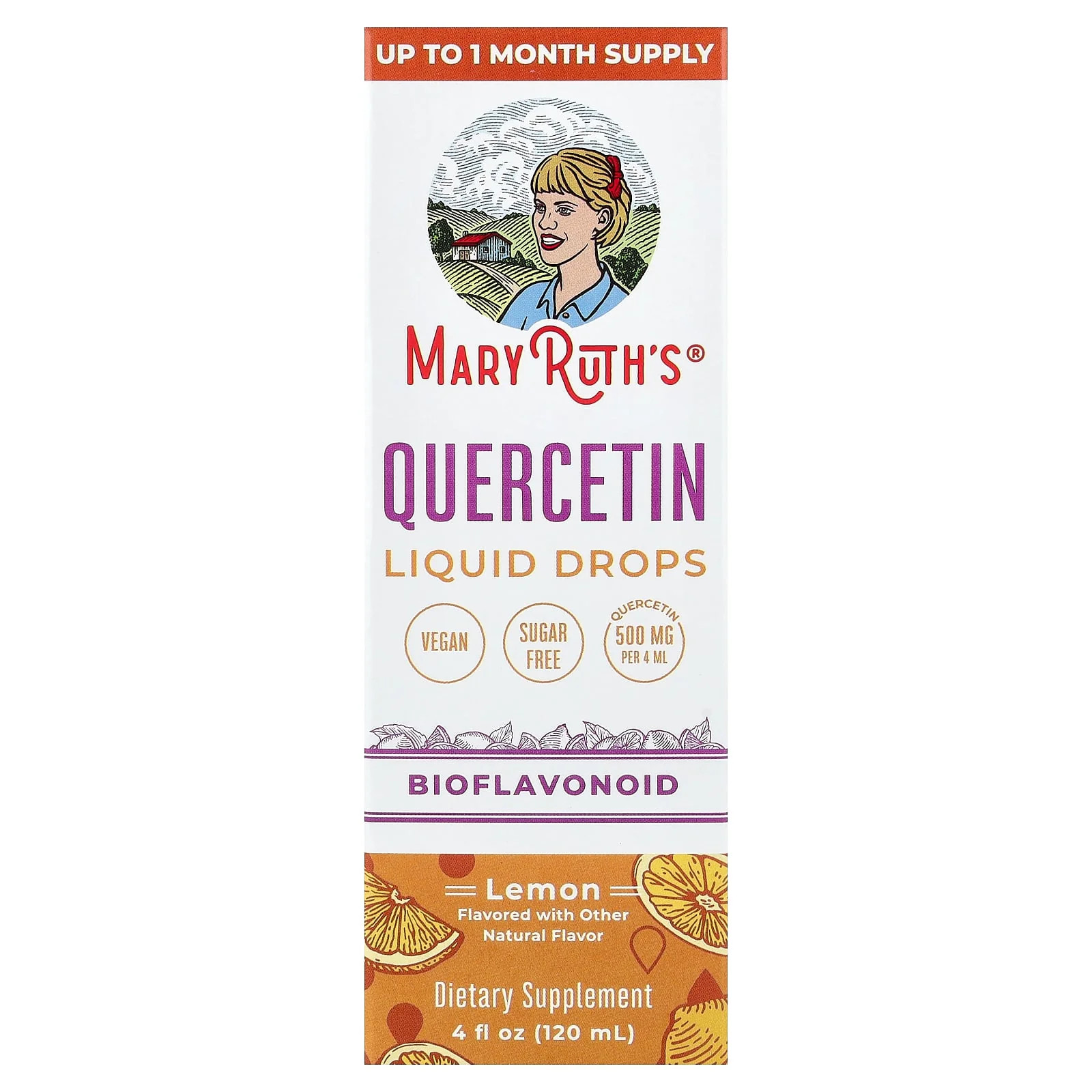 2 X MaryRuth’s, Quercetin Liquid Drops, Lemon, 4 fl oz (120 ml)