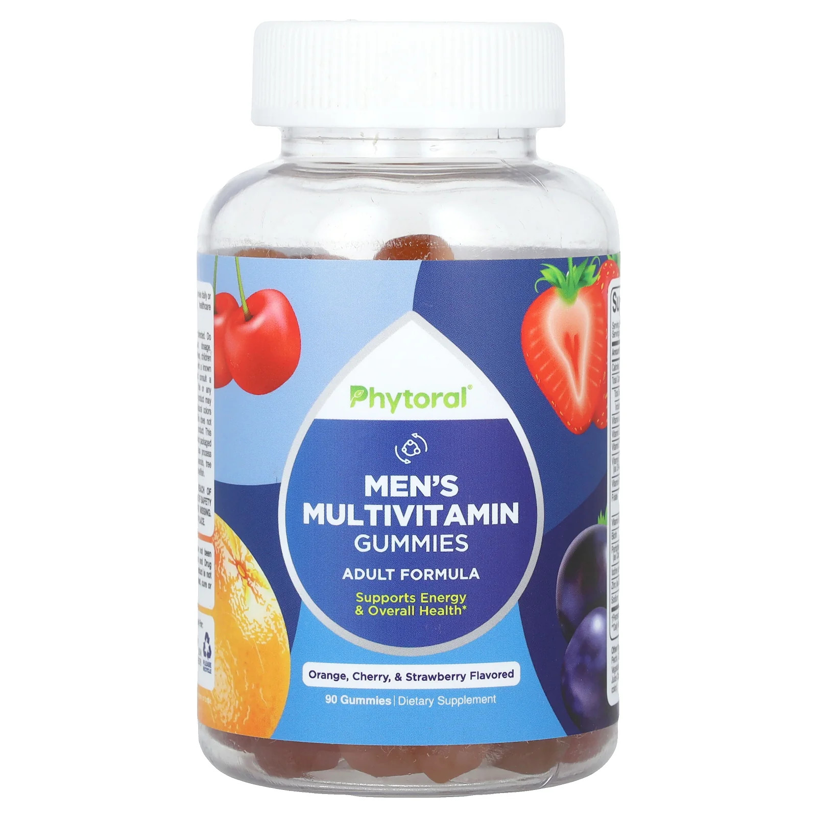 2 X Phytoral, Men’s Multivitamin Gummies, Orange, Cherry & Strawberry, 90 Gummi