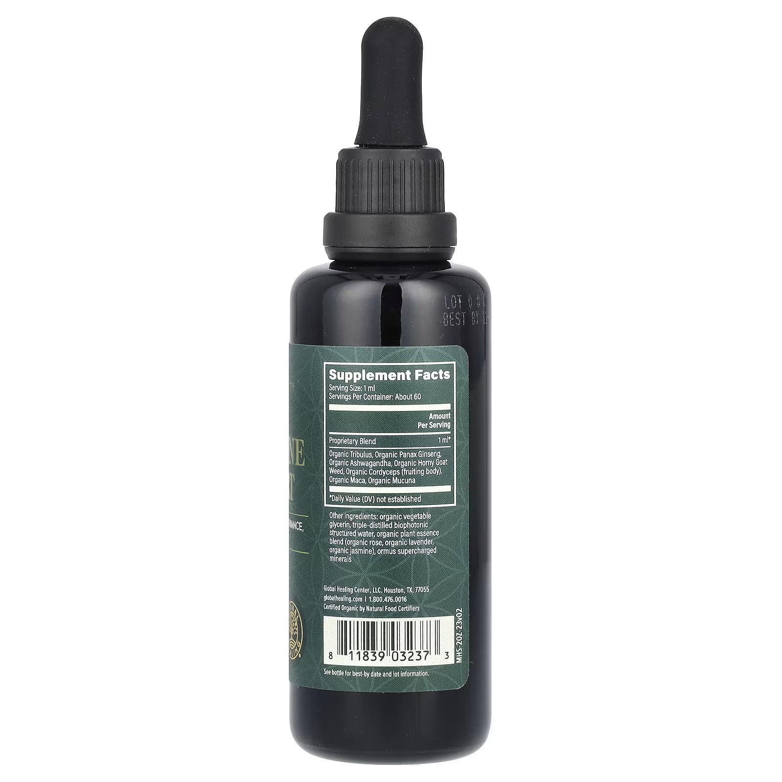 2 X Global Healing, Raw Herbal Extract, Mens Hormone Support, 2 fl oz (59.2 ml)