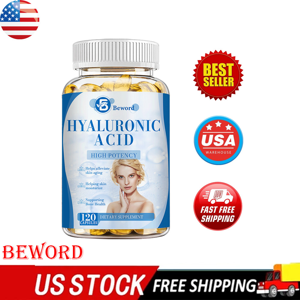 Hyaluronic Acid Capsules With Turmeric | 120 Capsules | Non-GMO & Gluten Free