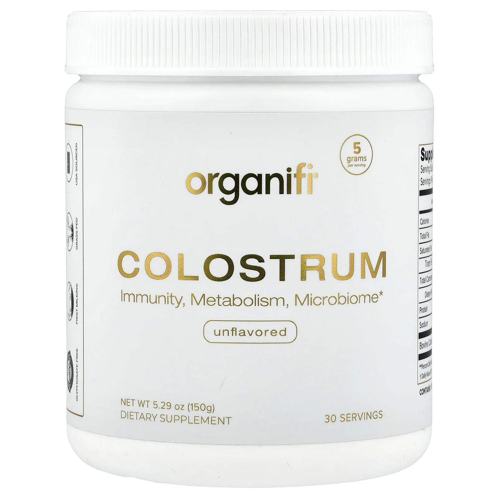 2 X Organifi, Colostrum, Unflavored, 5.29 oz (150 g)