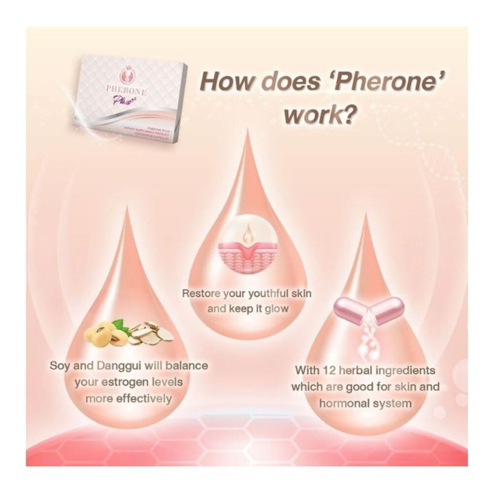 PHERONE PLUS 30 capsules skin supplement anti-aging Reduce Acne Clear skin aura