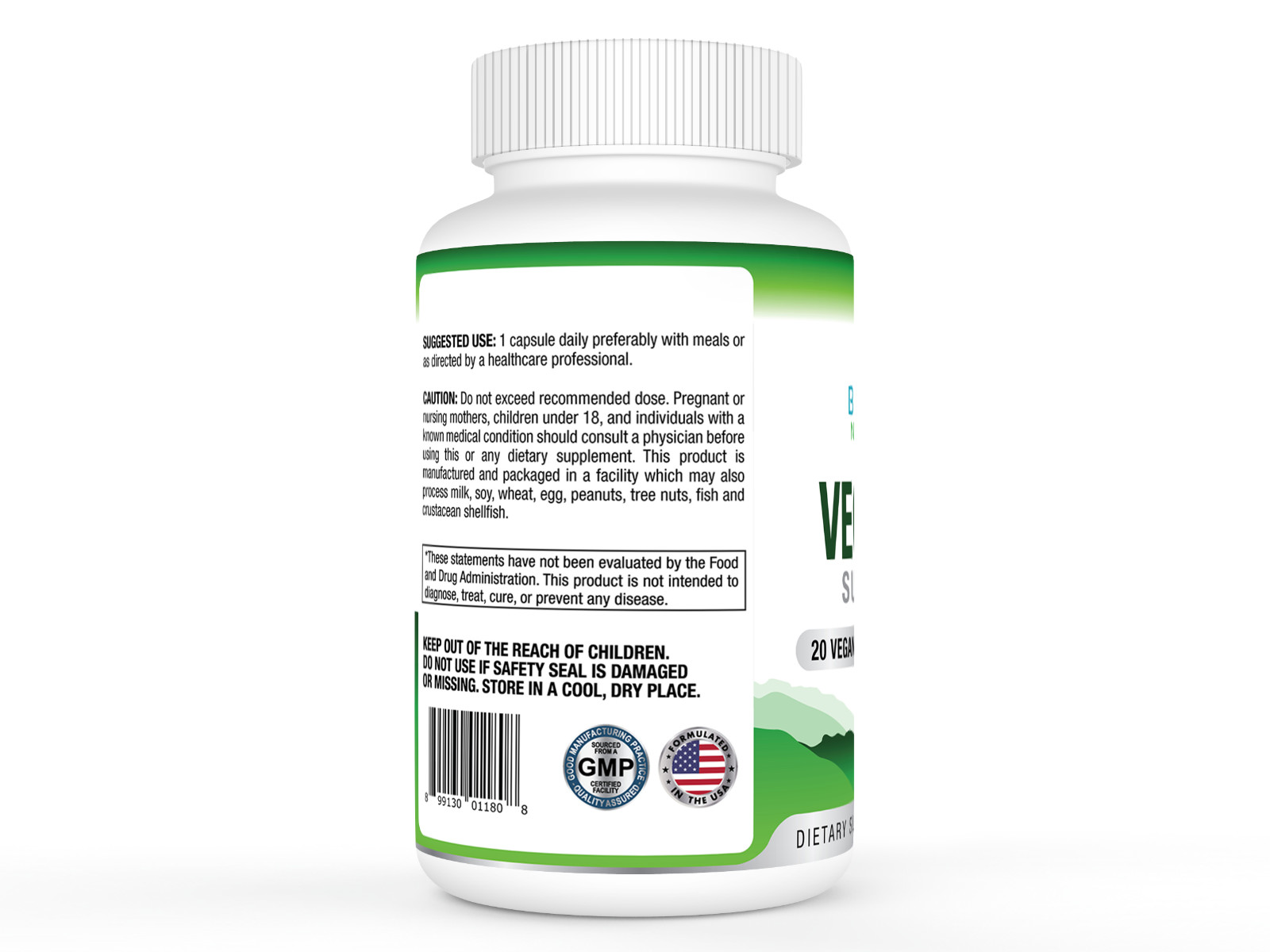 Vegetable Supplement – 20 Veggies Daily Nutrient Support – Best Earth Naturals