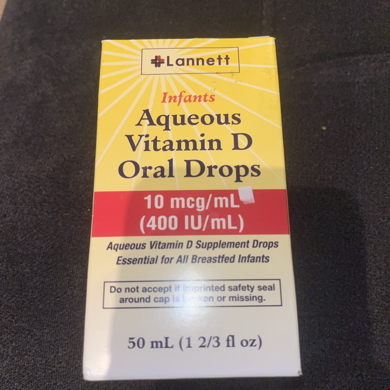 Infants Aqueous Vitamin D Oral Drops 10 mcg (400 IU) 50 mL- Exp 10-2026