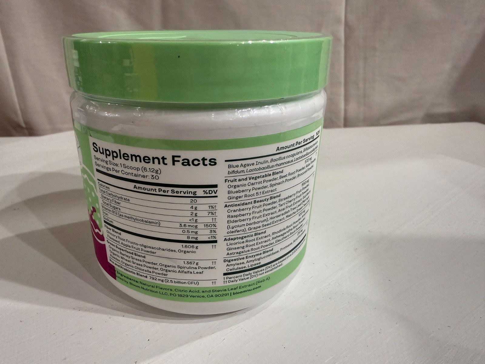2 ~ Bloom Nutrition Greens & Superfoods Energy Orange Passionfruit 30 Svgs each