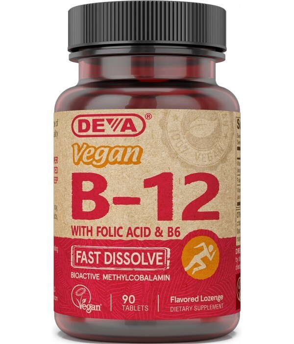 Deva Vegan Vitamin B-12 with B-6 & Folic Acid/Methylcobalamin 1000 mcg 3/5/2027