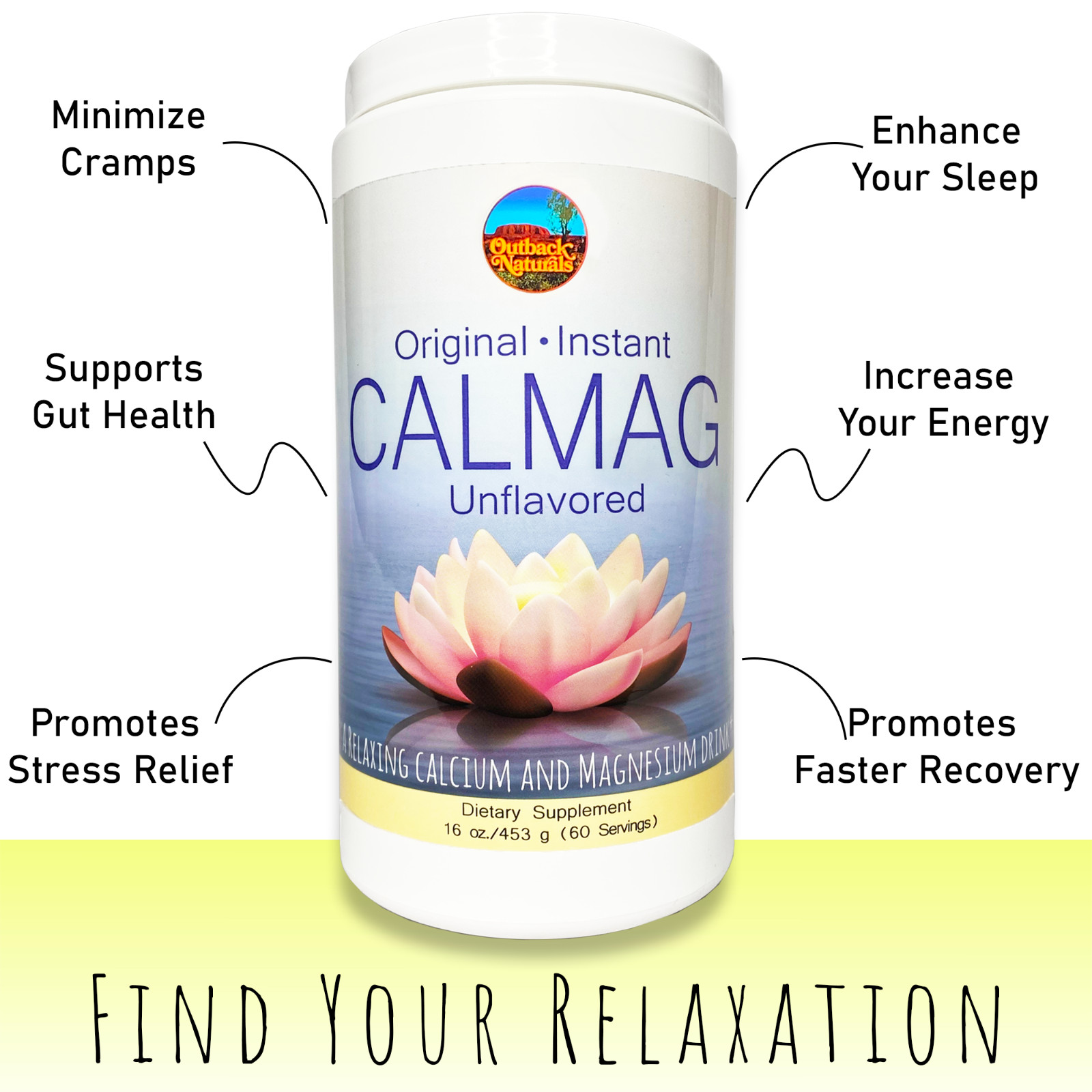 Original Instant CalMag powder – unflavored 2:1 ratio of calcium and magnesium