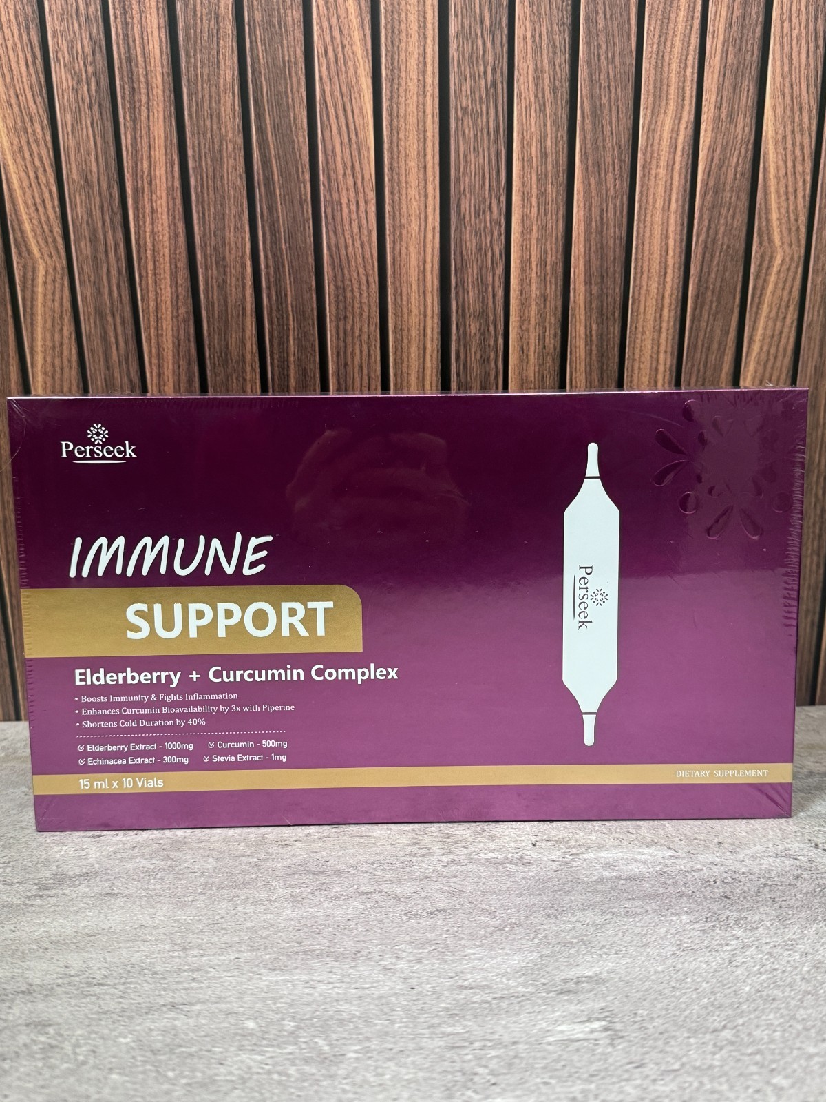 Immune Support Elderberry Curcumin Complex Liquid 10 Vials Wellness Sealed New