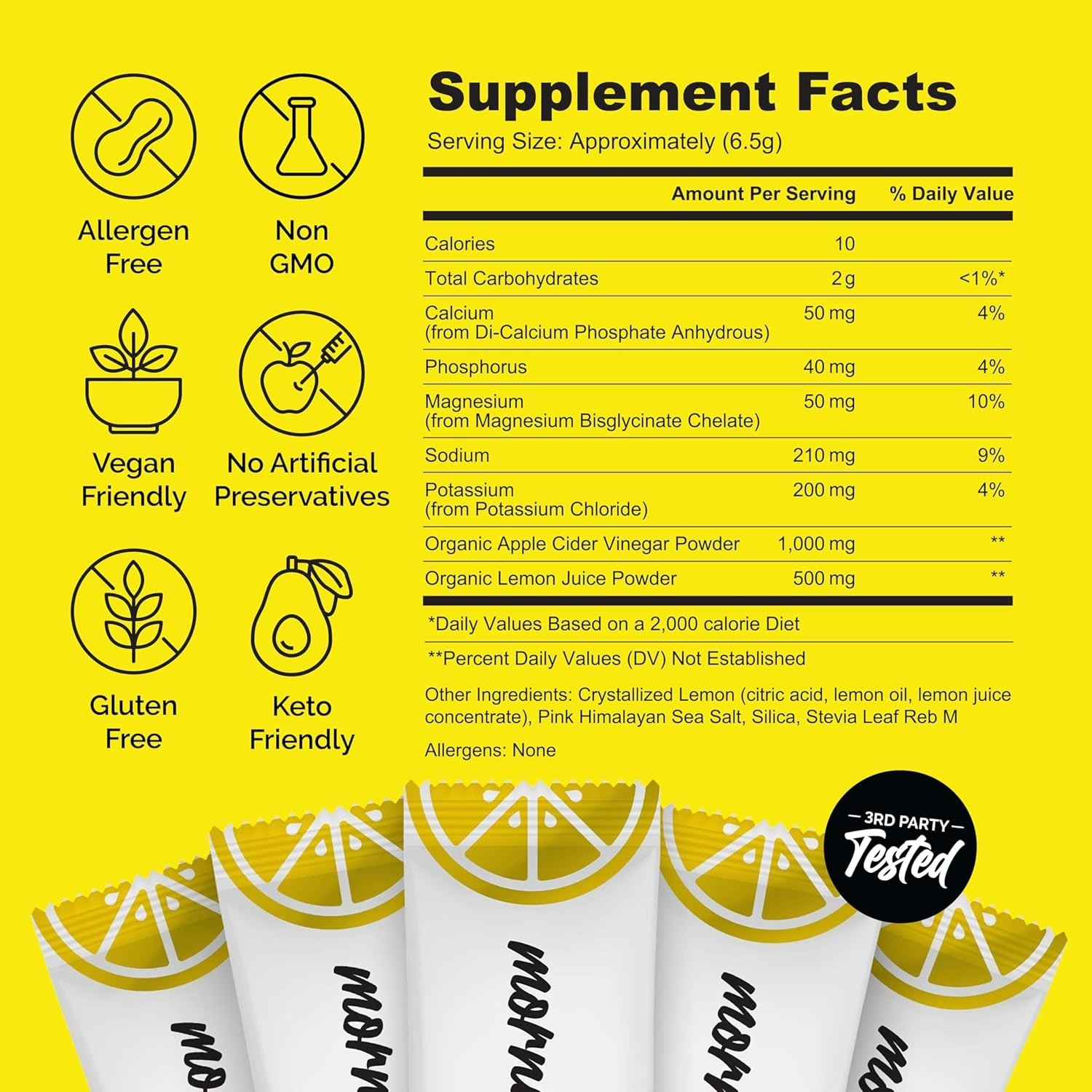 ROUTINE Morning Daily Hydration | Electrolyte Powder Packets – 30 Sticks
