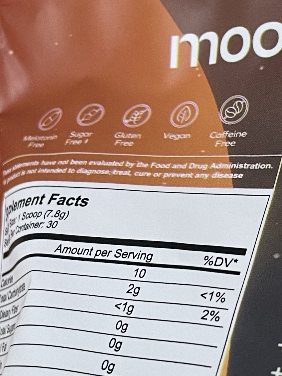 MOONBREW Nighttime Superfoods Hot Cocoa Xtra Strength Vegan 30 Servings 01/2027