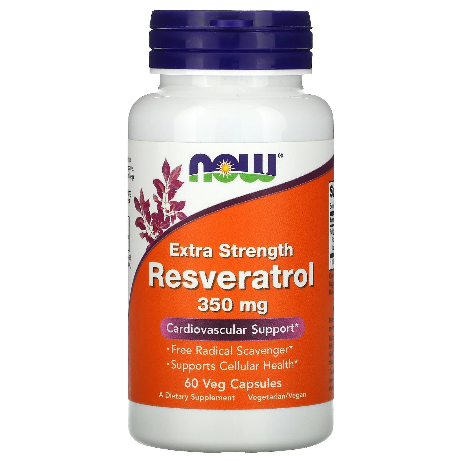 2 X NOW Foods, Resveratrol, 350 mg, 60 Veg Capsules