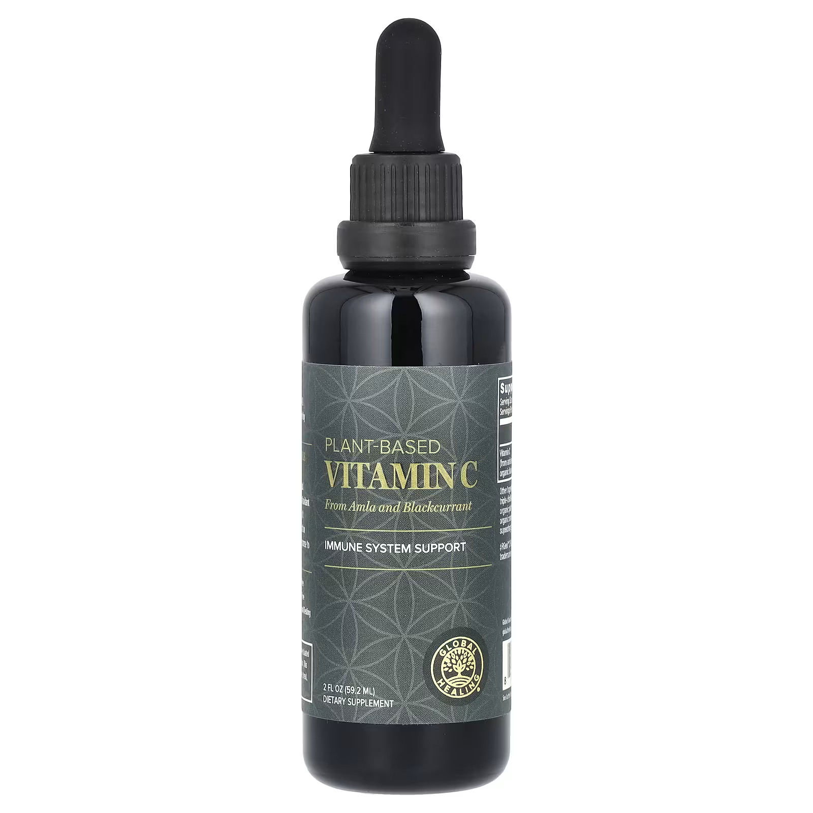 2 X Global Healing, Plant-Based Vitamin C, 180 mg, 2 fl oz (59.2 ml)