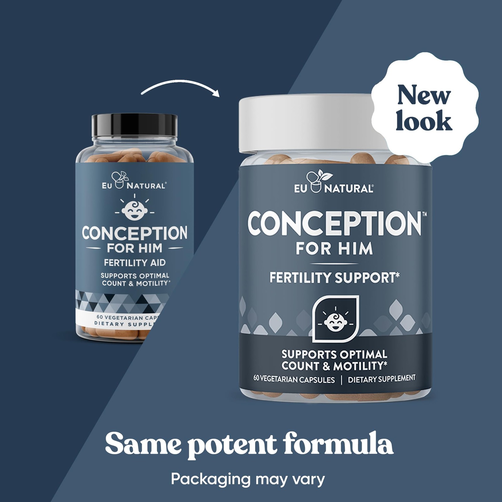Conception for Him Male Fertility Supplements with Ashwagandha, Folate & Zin…