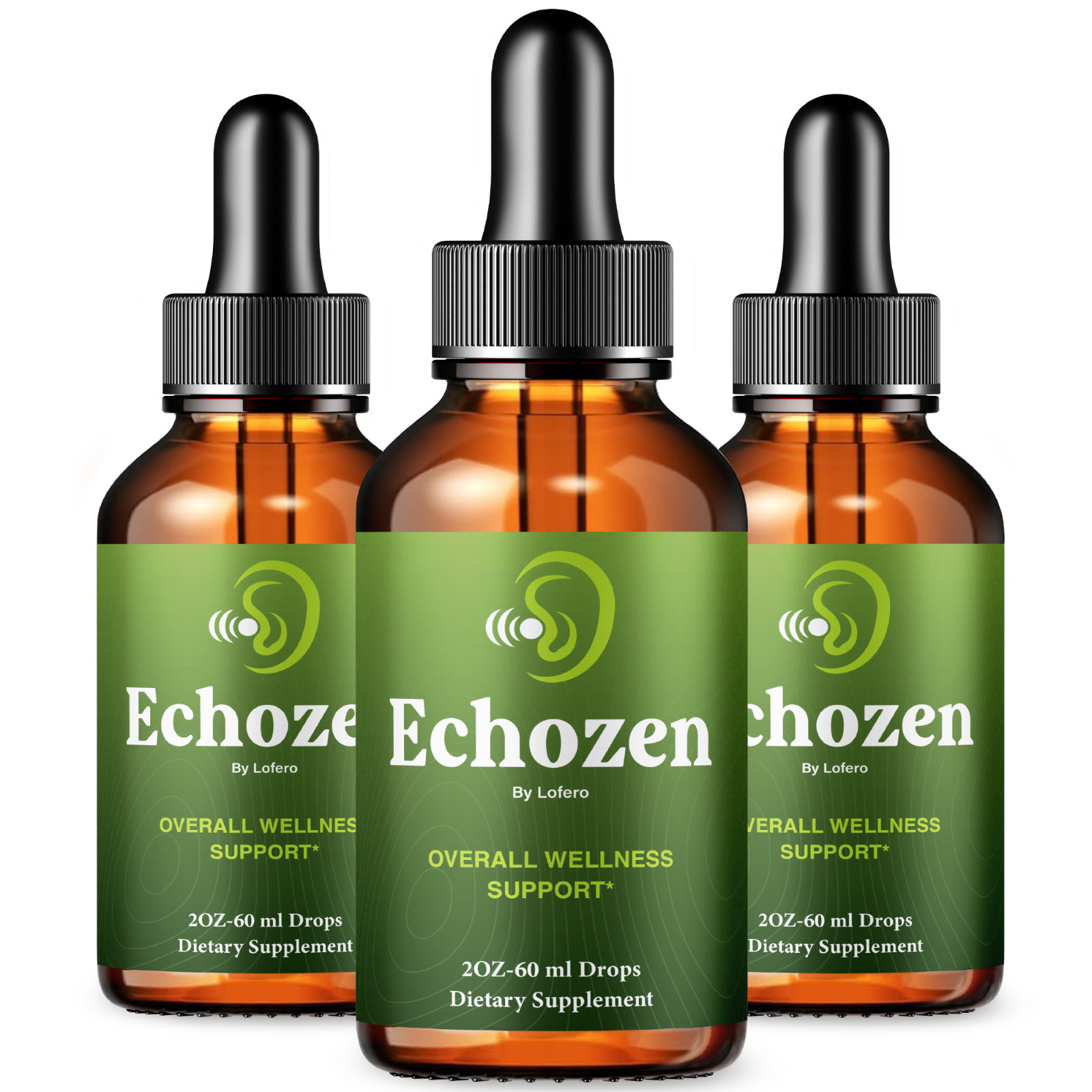 (3 Packs) Echozen For Ear Ringing, Echo Zen Liquid Drops, Ecozen Tinnitus (6 oz)