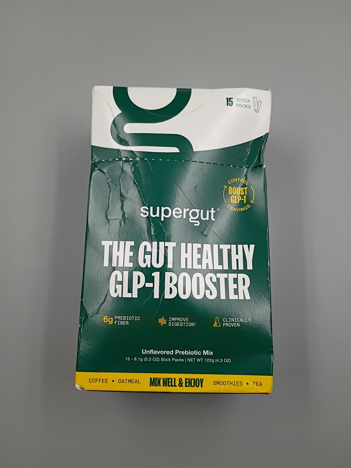 Supergut Unflavored Prebiotic Mix Sticks – 15 Pack