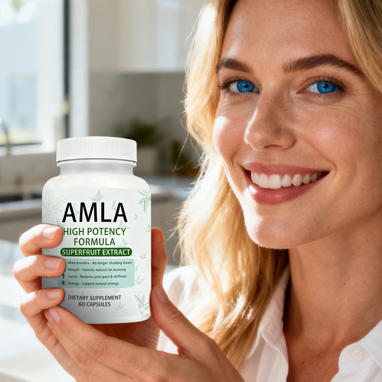 Alevia Natural Amla Capsules 1000mg Indian Gooseberry Antioxidant Supplement 60c