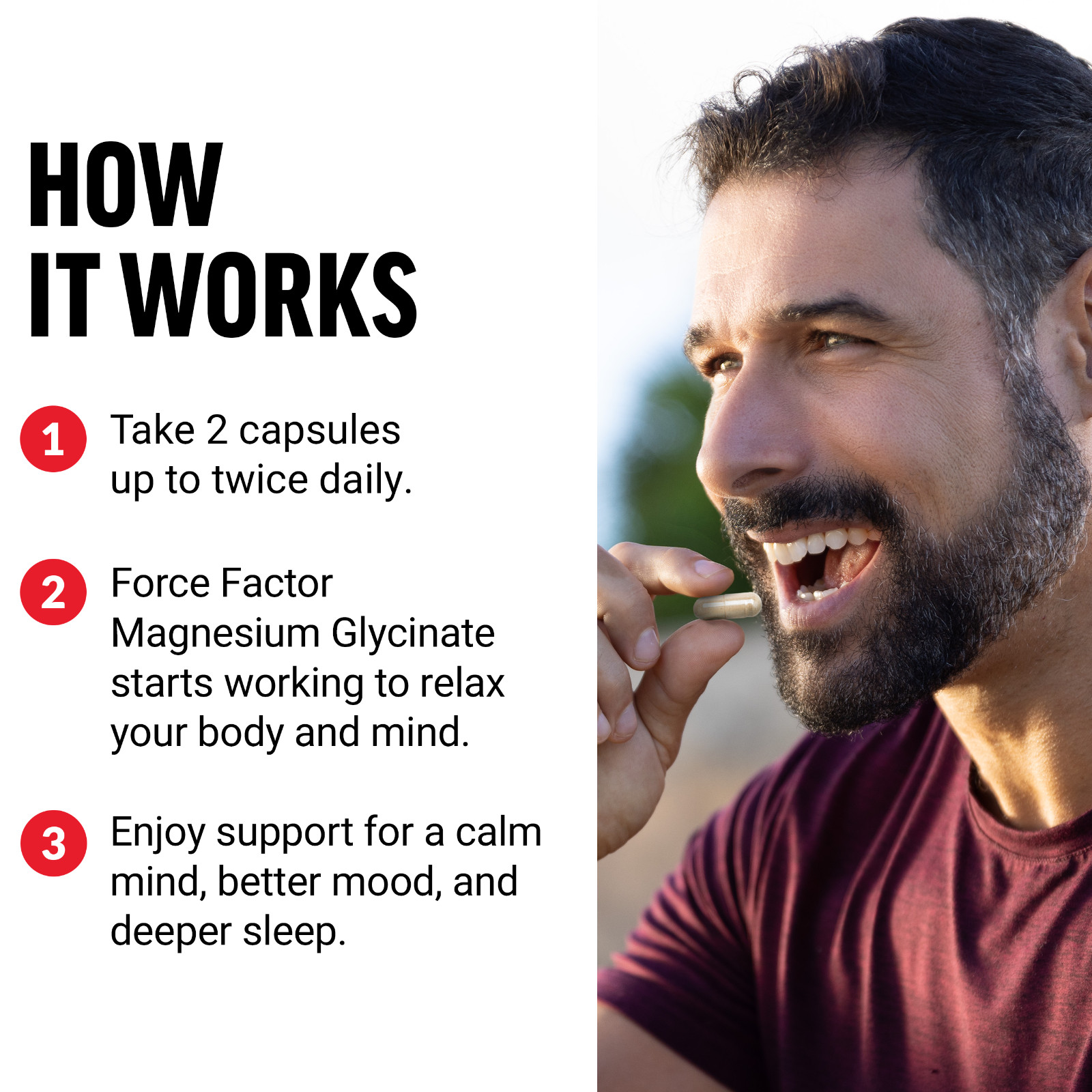 FORCE FACTOR Magnesium Glycinate Capsules 140mg, Vegan, Gelatin Free & Non-GMO