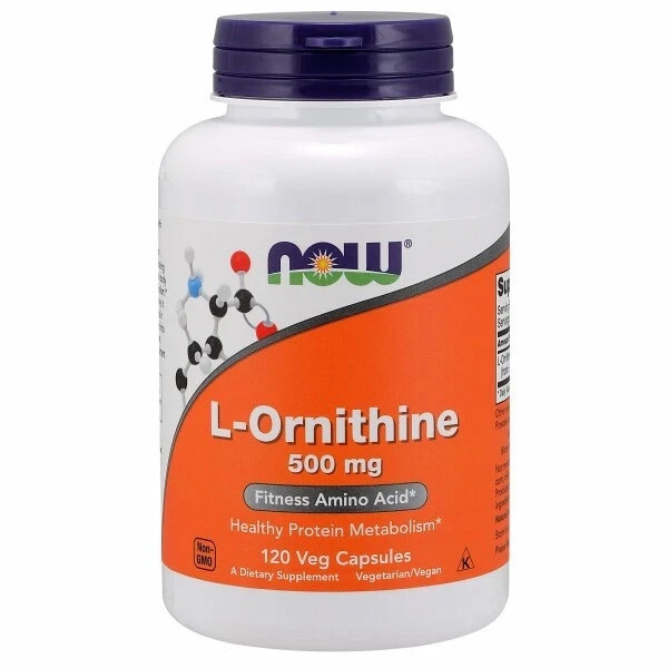 L-Ornithine 500 mg 120 Caps By Now Foods