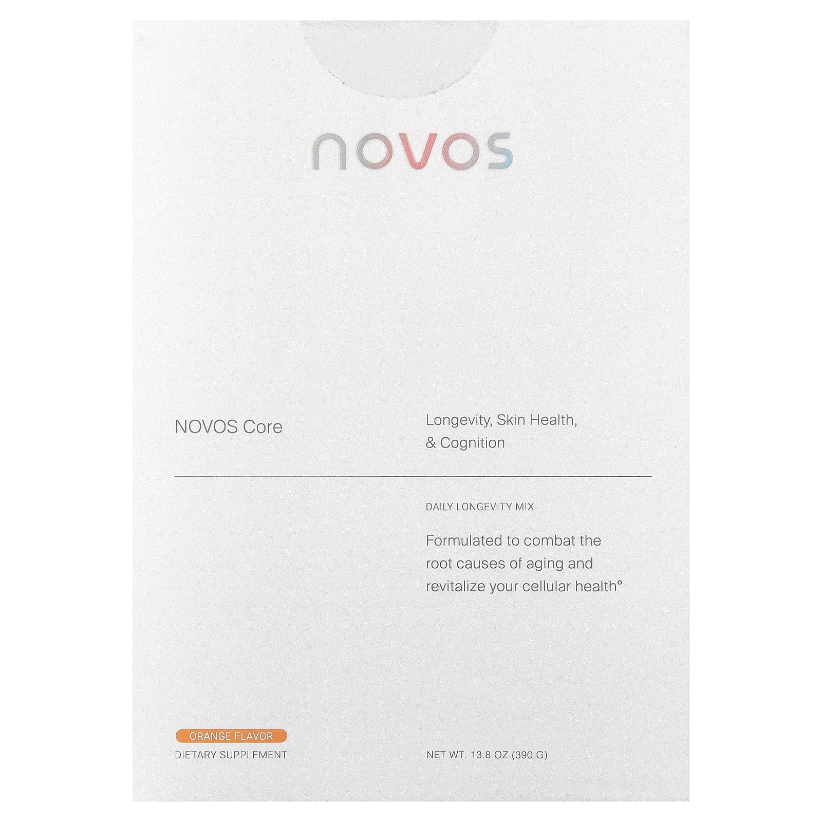 2 X NOVOS, Novos Core, Daily Longevity Mix, Orange, 30 Packets, 0.46 oz (13 g)