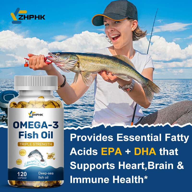 120 Pills Omega 3 Fish Oil Capsules 3x Strength 3600mg EPA & DHA Highest Potency