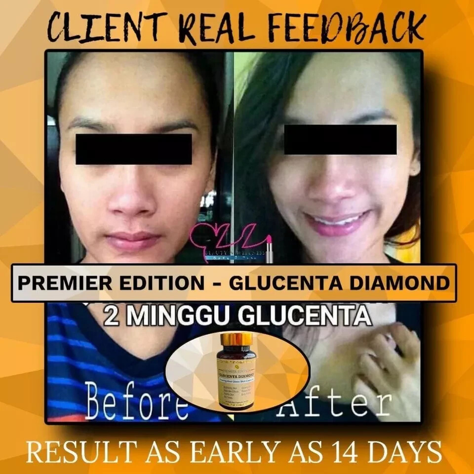 1X Premier Edition Glucenta Diamond Whitening Glowing Softgel (50 Cap) ~Express