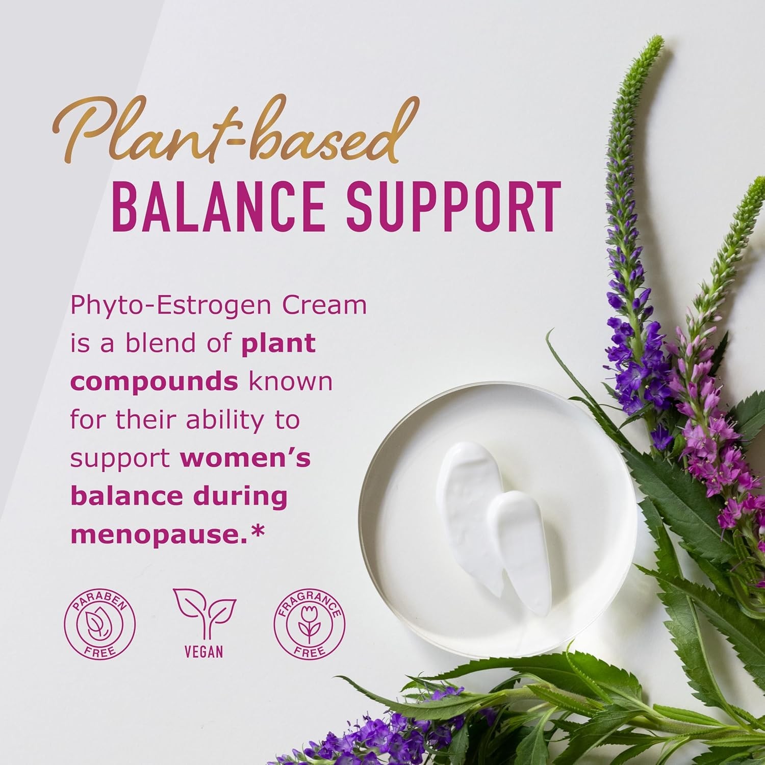 Phyto Estrogen Cream for Women with Wild Yam | Plant Based Hot Flash, Menopause