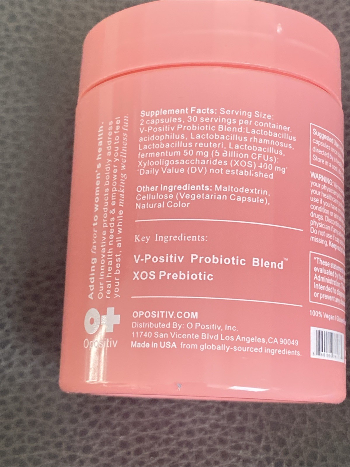 Bundle Deal 10 Boxes O Positiv URO pH Balance Vaginal Probiotics, 60 Capsules