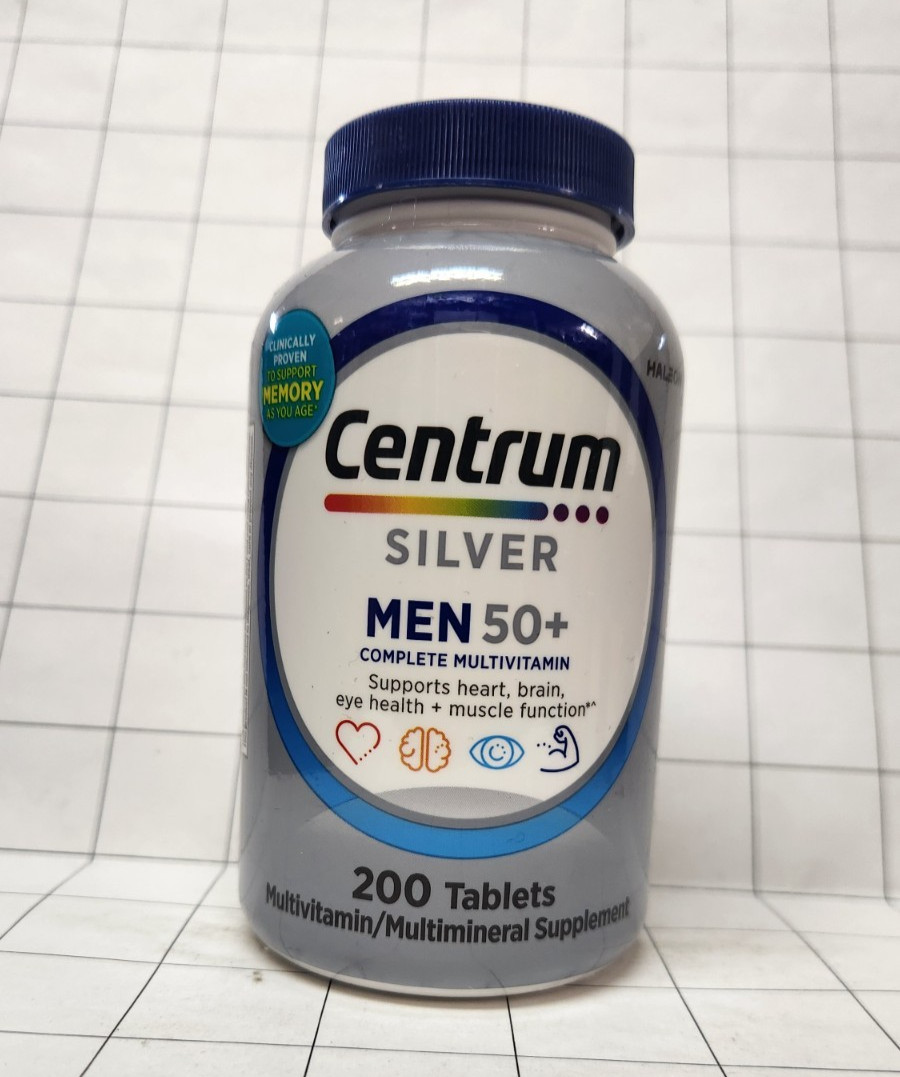 Centrum Silver Multivitamin/Multimineral Supplement Men 50+ 200 CT Exp 11/2027