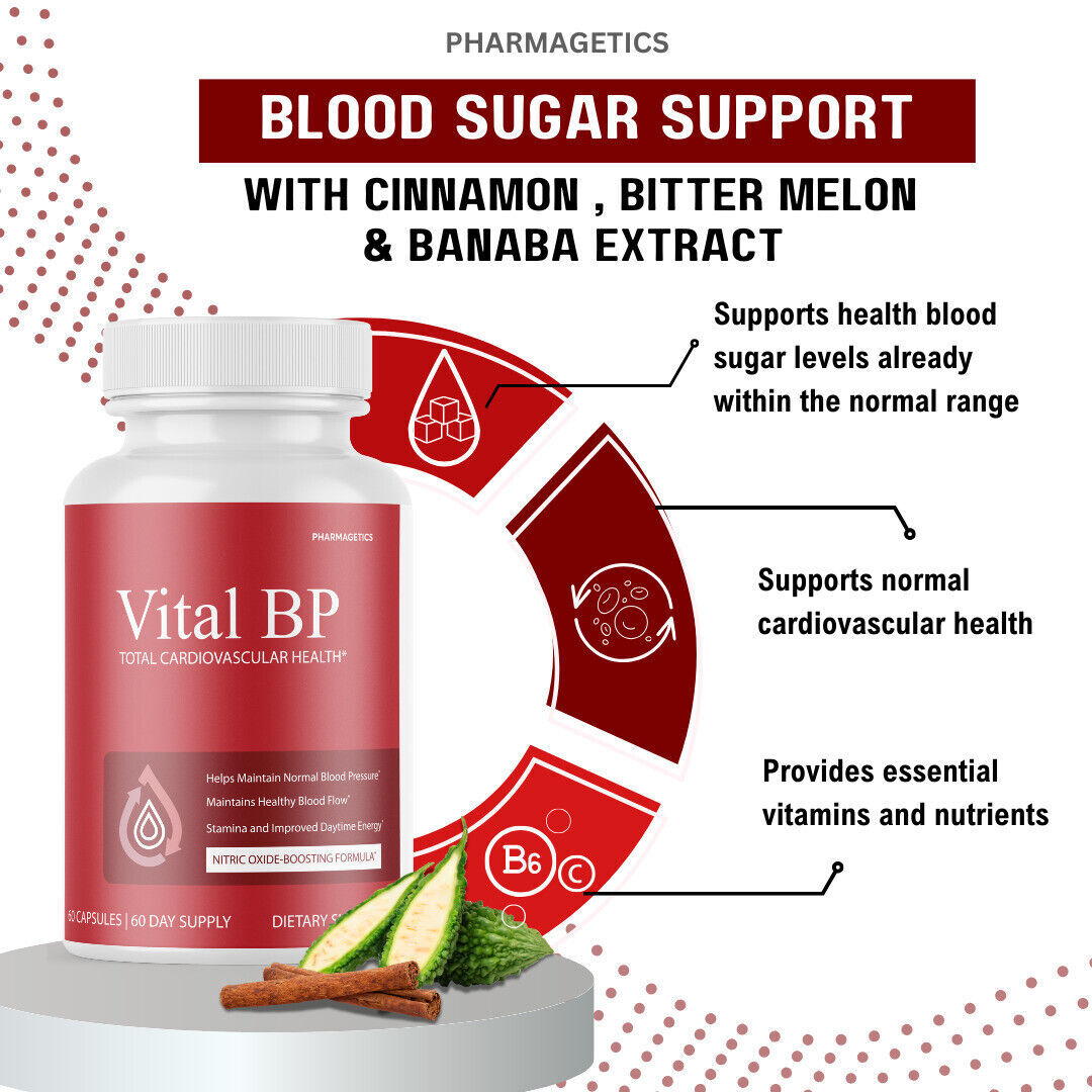 2 Bottles Vital BP Blood Aid Supplement VitalBP for Blood Flow