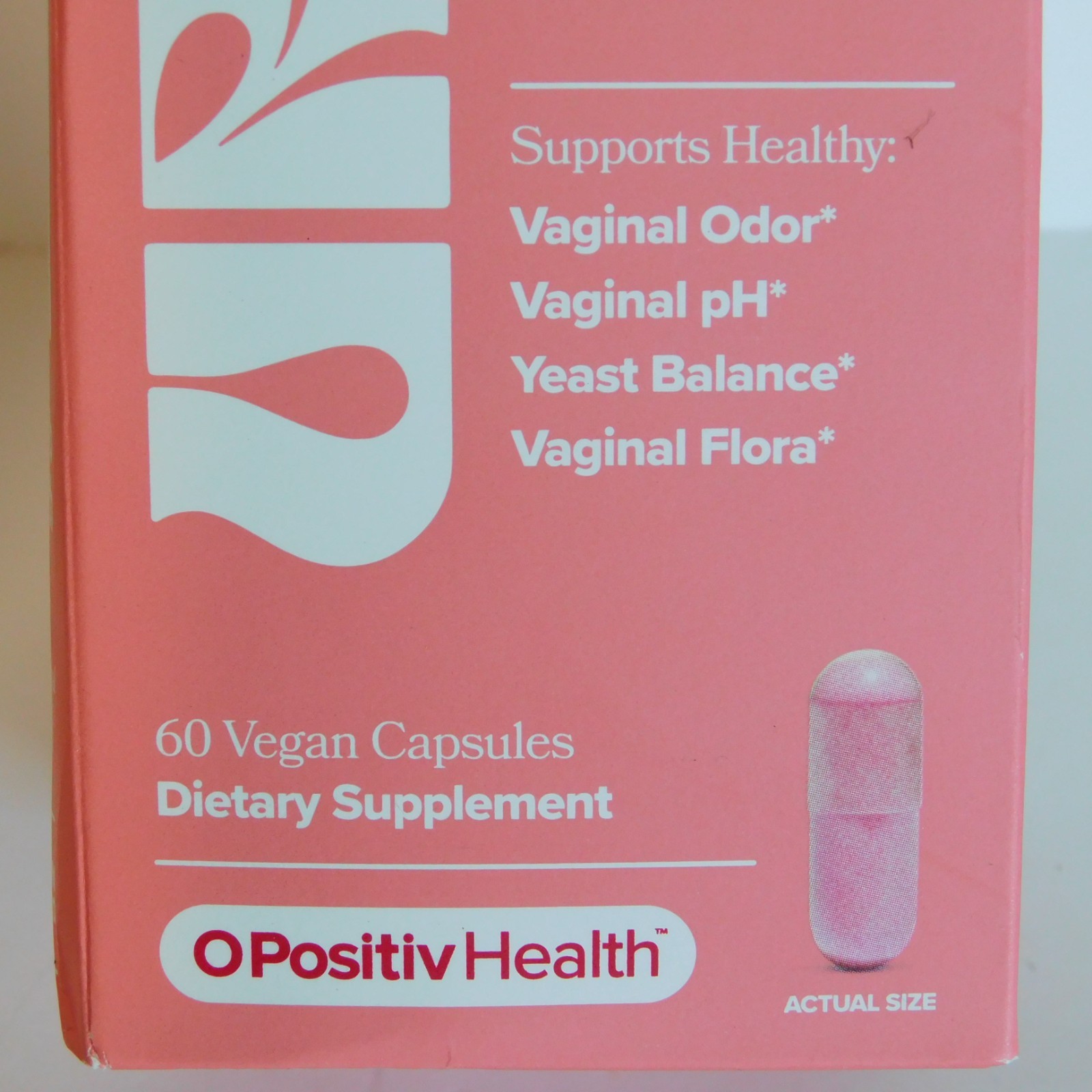 OPositive URO Vaginal Probiotic supports flora balance pH odor 60 vegan capsules