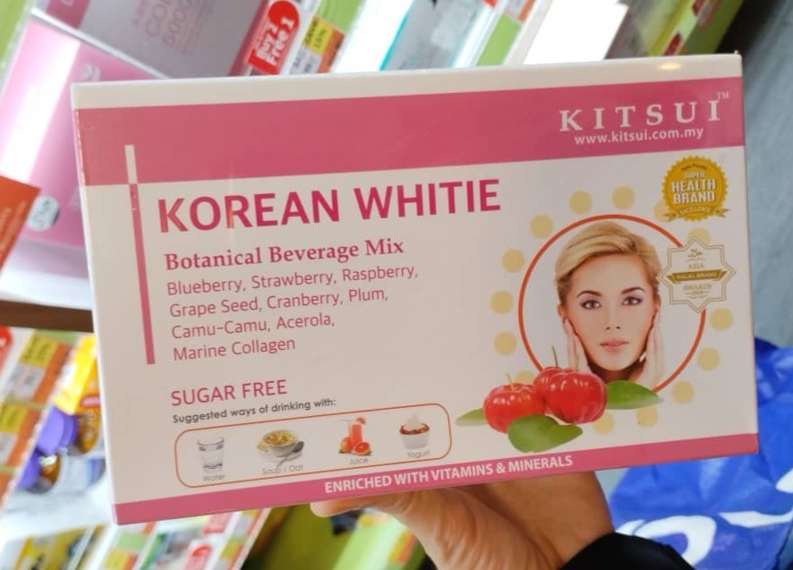 3 X KITSUI Korean White 17’s x 5g whitening booster SUGAR FREE from Malaysia
