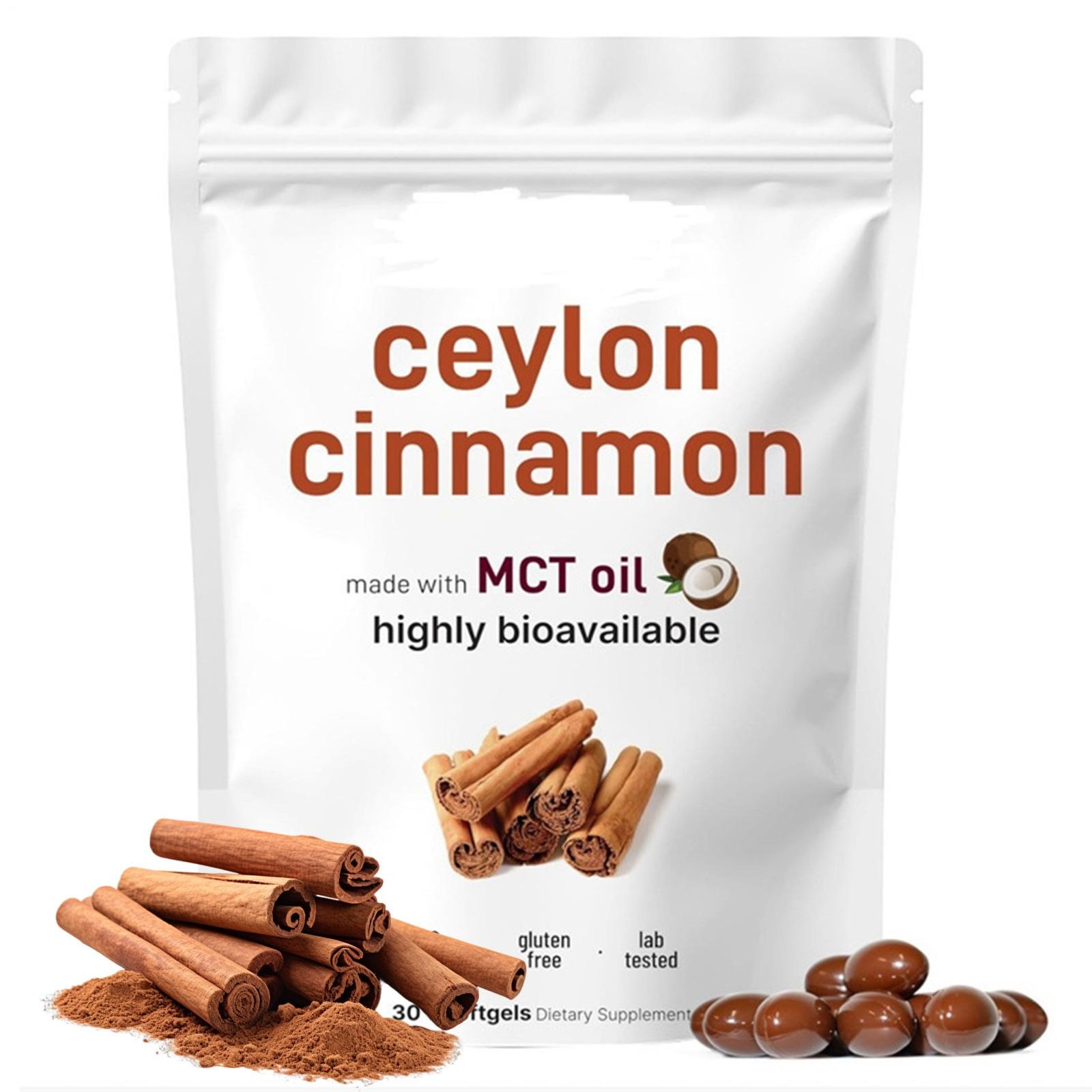 Cinnamon Ceylon 7,200Mg Equivalent | 300 Softgels With MCT Oil | Highly Bioavail
