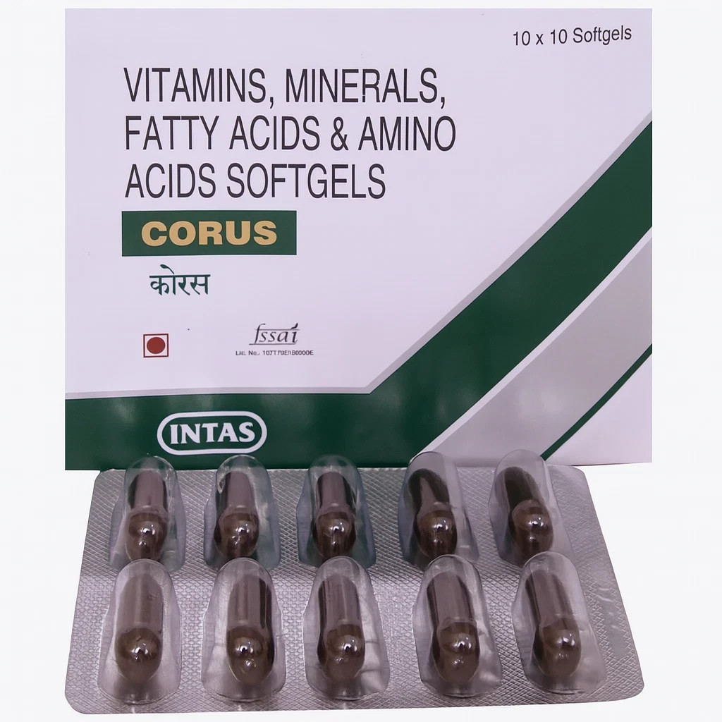 Charak Corus Soft Gelatin Capsules – ( 30 Caps ) for General Health & Well‑Being