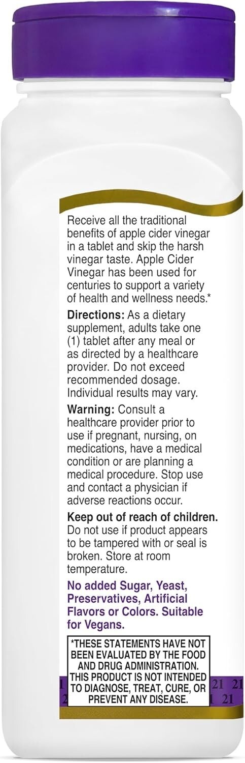 Capsulas De Vinagre De Sidra De Manzana | 300 Mg | 250 Unidades | Supplement…