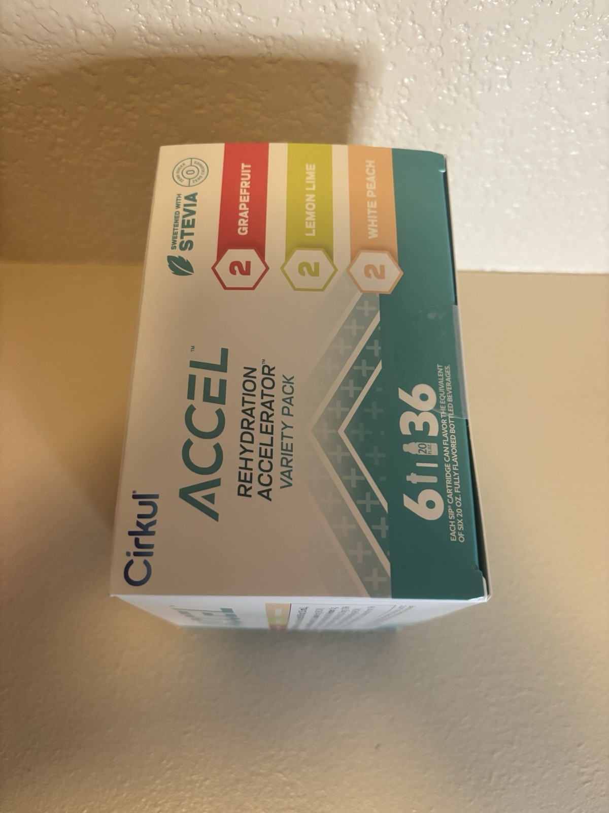 Cirkul ACCEL Electrolyte Hydration Variety Pack 6 Sip Cartridges Zero Sugar