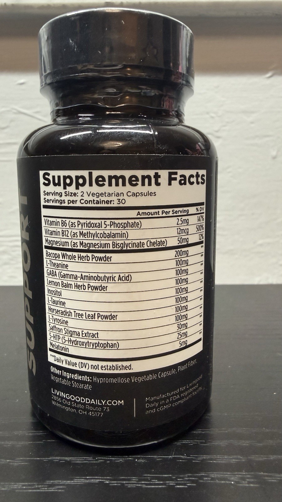 Livingood Daily Mood & Calming Support Vegetarian Non-GMO Supplement 60 Capsules