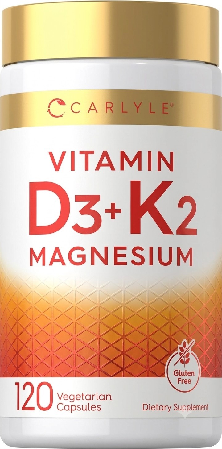Carlyle Vitamin D3 5000IU + K2 MK7 100mcg with Zinc & Magnesium 120 Veg Capsules