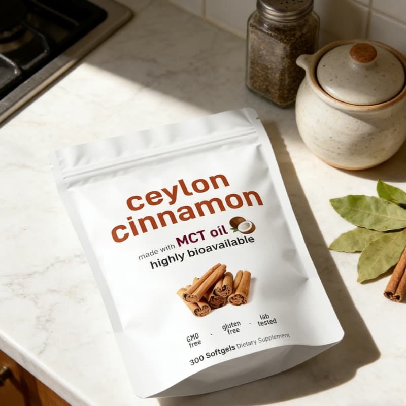 300 Softgels Ceylon Cinnamon Extract Highly Bioavailable with MCT Oil Supplement