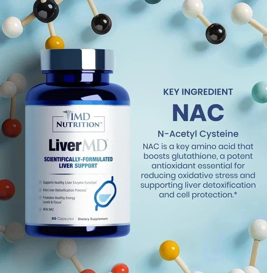 1MD Nutrition LiverMD – Liver Support Supplement | Siliphos Milk Thistle Extract