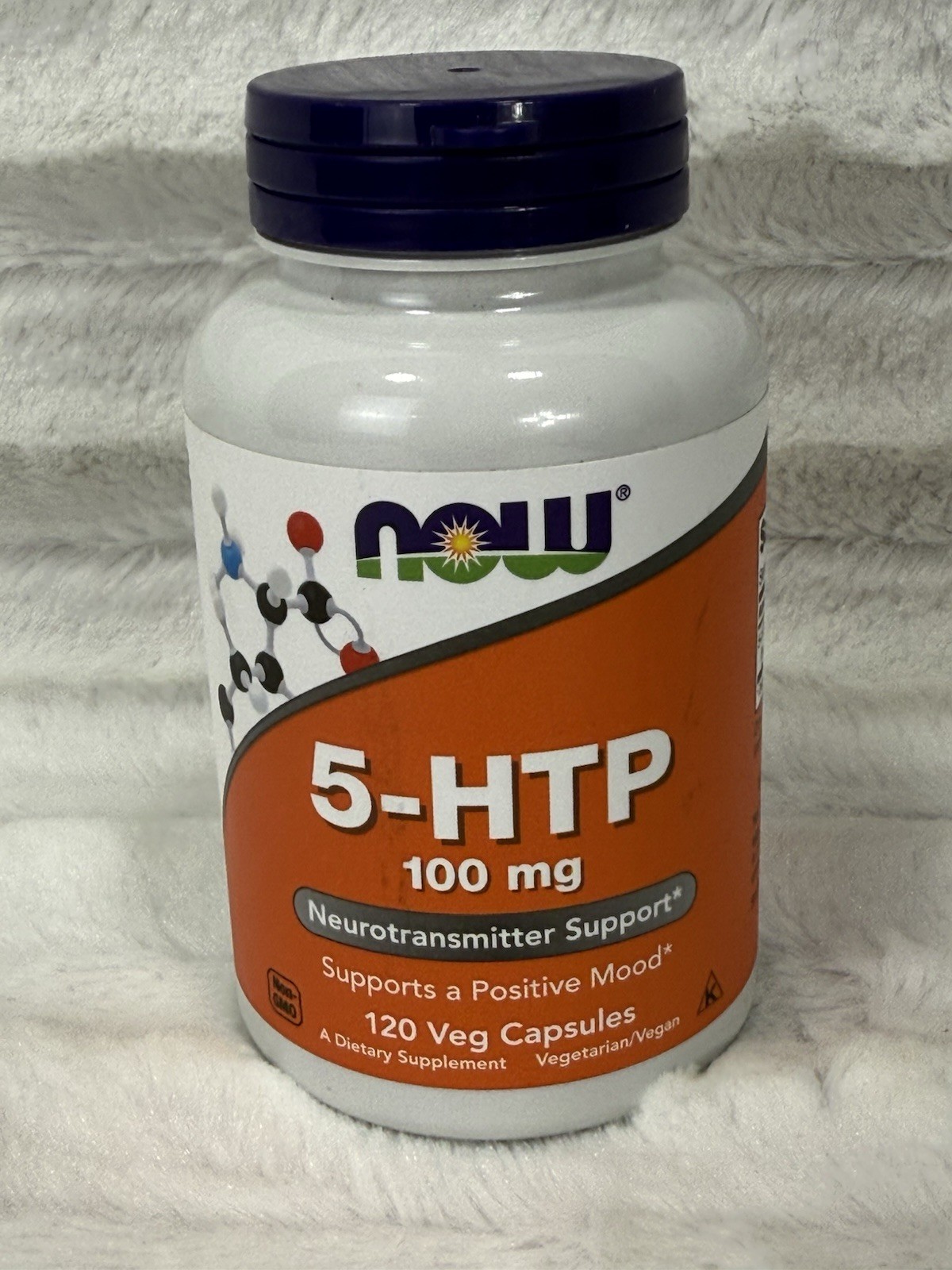 NOW FOODS 5-HTP 100 mg 120 Veg Capsules BB Date : 03/2030
