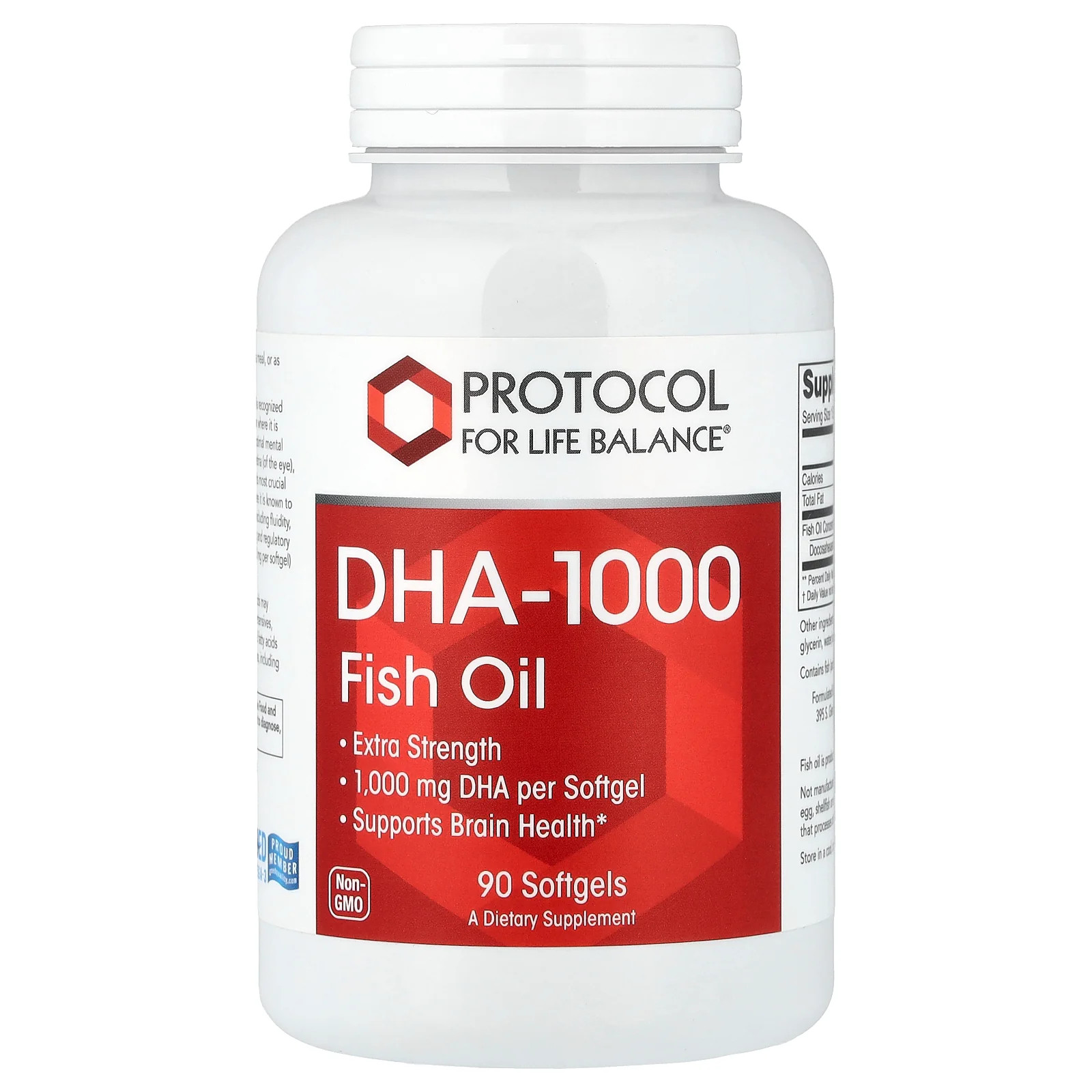 2 X Protocol for Life Balance, DHA-1000 Fish Oil, 1,000 mg, 90 Softgels